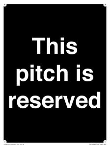 This pitch is reserved